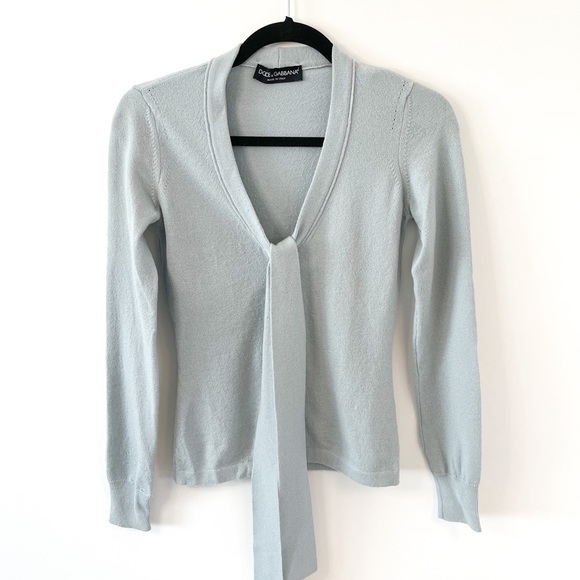 ✨HOST PICK✨Authentic Dolce & Gabbana Bow Tie Cardigan Size 40 IT / 4 US - Picture 5 of 13